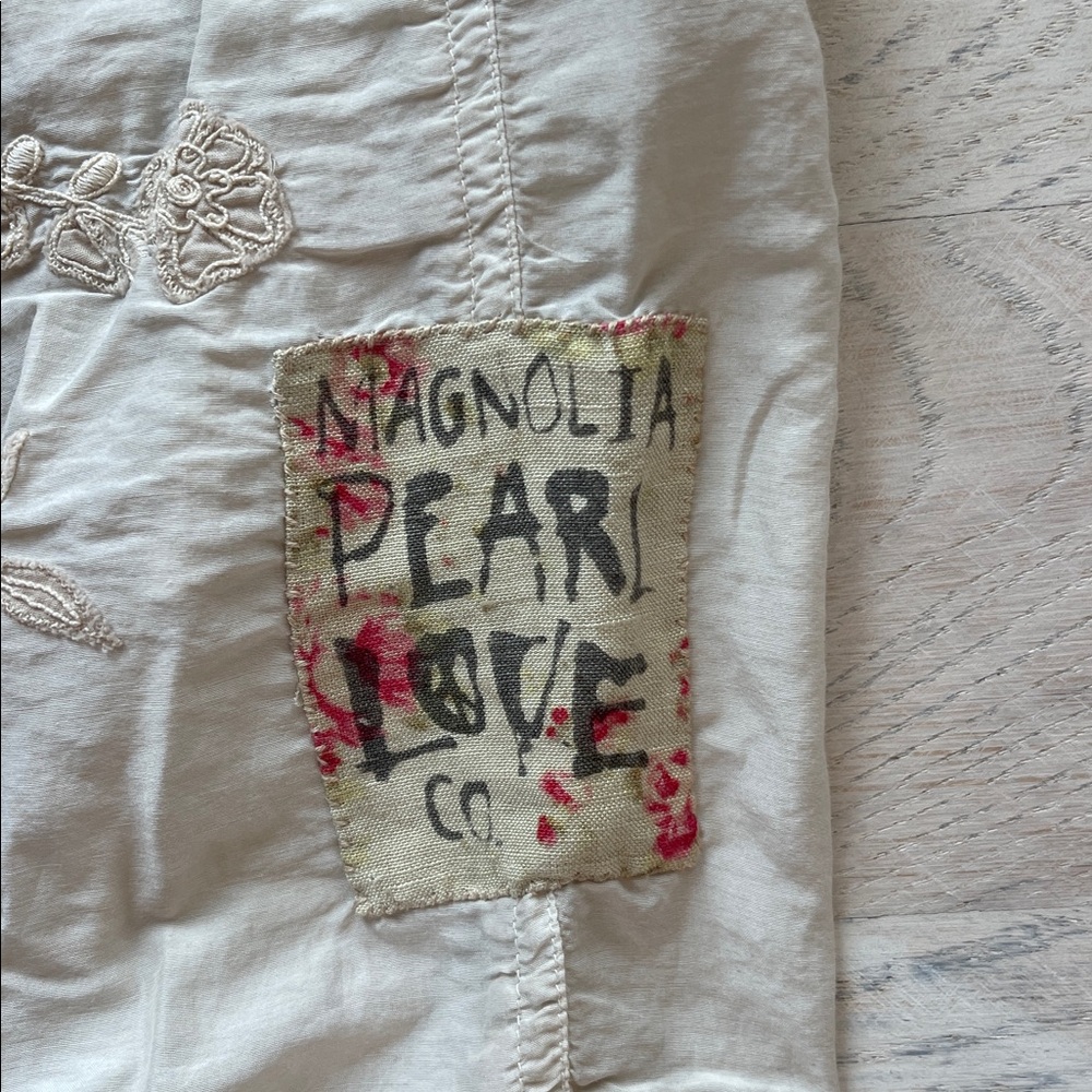 Magnolia Pearl Cream Embroidered Pants - Picture 5 of 8